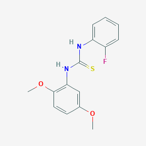 molecular formula C15H15FN2O2S B5766350 N-(2,5-dimethoxyphenyl)-N'-(2-fluorophenyl)thiourea 