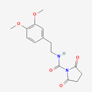 molecular formula C15H18N2O5 B5766372 N-[2-(3,4-dimethoxyphenyl)ethyl]-2,5-dioxo-1-pyrrolidinecarboxamide 