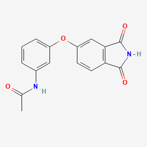 molecular formula C16H12N2O4 B5766385 N-{3-[(1,3-dioxo-2,3-dihydro-1H-isoindol-5-yl)oxy]phenyl}acetamide 