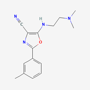 5-{[2-(dimethylamino)ethyl]amino}-2-(3-methylphenyl)-1,3-oxazole-4-carbonitrile