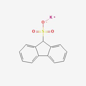 molecular formula C13H10KO3S B576641 9-Fluorenesulfonic acid, potassium salt CAS No. 13354-14-8