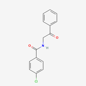 molecular formula C15H12ClNO2 B5766420 4-chloro-N-(2-oxo-2-phenylethyl)benzamide CAS No. 82221-13-4