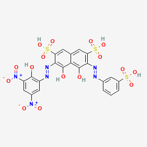 molecular formula C22H14N6O16S3 B576647 Picramine M CAS No. 14041-33-9