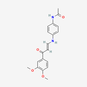 N-(4-{[3-(3,4-dimethoxyphenyl)-3-oxo-1-propen-1-yl]amino}phenyl)acetamide