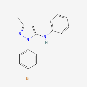 molecular formula C16H14BrN3 B5766477 1-(4-bromophenyl)-3-methyl-N-phenyl-1H-pyrazol-5-amine 