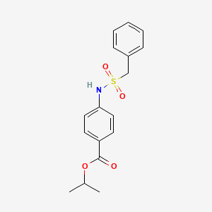 molecular formula C17H19NO4S B5766511 isopropyl 4-[(benzylsulfonyl)amino]benzoate 
