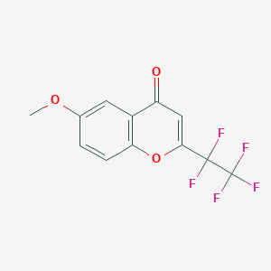 molecular formula C12H7F5O3 B5766529 6-methoxy-2-(pentafluoroethyl)-4H-chromen-4-one 