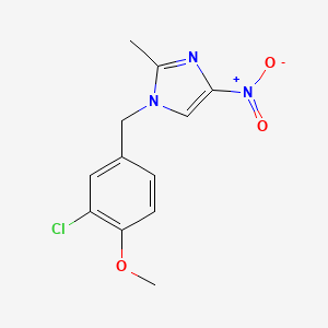 molecular formula C12H12ClN3O3 B5766537 1-(3-chloro-4-methoxybenzyl)-2-methyl-4-nitro-1H-imidazole 