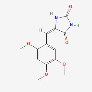 molecular formula C13H14N2O5 B5766556 5-(2,4,5-trimethoxybenzylidene)-2,4-imidazolidinedione 