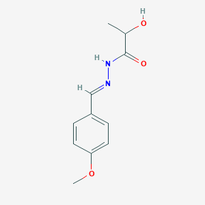 molecular formula C11H14N2O3 B5766562 2-hydroxy-N'-(4-methoxybenzylidene)propanohydrazide 