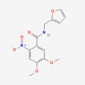 molecular formula C14H14N2O6 B5766565 N-(2-furylmethyl)-4,5-dimethoxy-2-nitrobenzamide 
