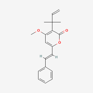 molecular formula C19H20O3 B576657 Mundulea lactone CAS No. 10386-16-0