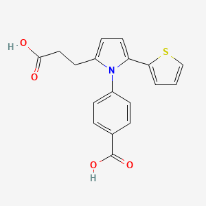 4-[2-(2-carboxyethyl)-5-(2-thienyl)-1H-pyrrol-1-yl]benzoic acid