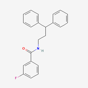 molecular formula C22H20FNO B5766605 N-(3,3-diphenylpropyl)-3-fluorobenzamide 
