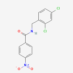 molecular formula C14H10Cl2N2O3 B5766611 N-(2,4-dichlorobenzyl)-4-nitrobenzamide 