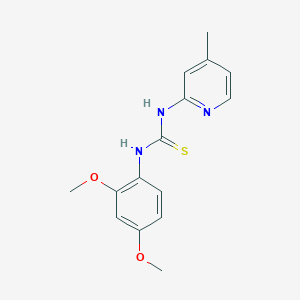 molecular formula C15H17N3O2S B5766617 N-(2,4-dimethoxyphenyl)-N'-(4-methyl-2-pyridinyl)thiourea 