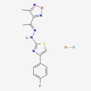 4-(4-fluorophenyl)-1,3-thiazol-2(3H)-one [1-(4-methyl-1,2,5-oxadiazol-3-yl)ethylidene]hydrazone hydrobromide