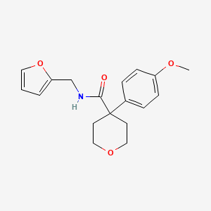 N-(2-furylmethyl)-4-(4-methoxyphenyl)tetrahydro-2H-pyran-4-carboxamide