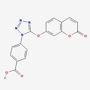 molecular formula C17H10N4O5 B5766646 4-{5-[(2-oxo-2H-chromen-7-yl)oxy]-1H-tetrazol-1-yl}benzoic acid 