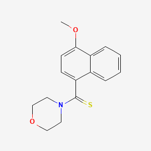 molecular formula C16H17NO2S B5766650 4-[(4-methoxy-1-naphthyl)carbonothioyl]morpholine 