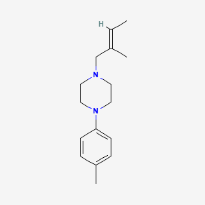 molecular formula C16H24N2 B5766654 1-(2-methyl-2-buten-1-yl)-4-(4-methylphenyl)piperazine 