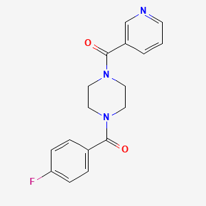 molecular formula C17H16FN3O2 B5766656 1-(4-fluorobenzoyl)-4-(3-pyridinylcarbonyl)piperazine 
