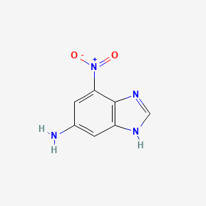molecular formula C7H6N4O2 B576671 7-nitro-1H-benzo[d]imidazol-5-amine CAS No. 10597-50-9