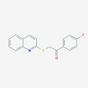 molecular formula C17H12FNOS B5766710 1-(4-fluorophenyl)-2-(2-quinolinylthio)ethanone 