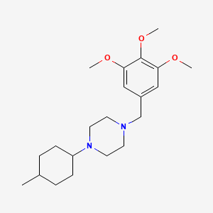 molecular formula C21H34N2O3 B5766724 1-(4-methylcyclohexyl)-4-(3,4,5-trimethoxybenzyl)piperazine 