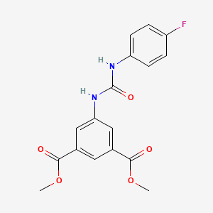 molecular formula C17H15FN2O5 B5766725 dimethyl 5-({[(4-fluorophenyl)amino]carbonyl}amino)isophthalate 