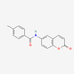 molecular formula C17H13NO3 B5766735 4-甲基-N-(2-氧代-2H-色烯-6-基)苯甲酰胺 