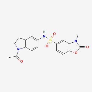 molecular formula C18H17N3O5S B5766741 N-(1-acetyl-2,3-dihydro-1H-indol-5-yl)-3-methyl-2-oxo-2,3-dihydro-1,3-benzoxazole-5-sulfonamide 
