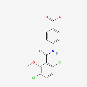 molecular formula C16H13Cl2NO4 B5766747 methyl 4-[(3,6-dichloro-2-methoxybenzoyl)amino]benzoate CAS No. 301680-46-6