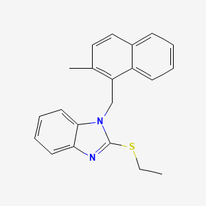 molecular formula C21H20N2S B5766749 2-(ethylthio)-1-[(2-methyl-1-naphthyl)methyl]-1H-benzimidazole 