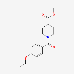 molecular formula C16H21NO4 B5766778 methyl 1-(4-ethoxybenzoyl)-4-piperidinecarboxylate 