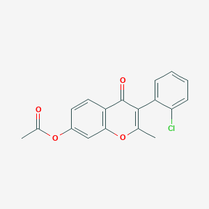 molecular formula C18H13ClO4 B5766782 3-(2-chlorophenyl)-2-methyl-4-oxo-4H-chromen-7-yl acetate 