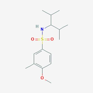 molecular formula C15H25NO3S B5766796 N-(1-isopropyl-2-methylpropyl)-4-methoxy-3-methylbenzenesulfonamide 