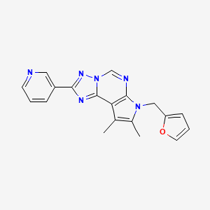 molecular formula C19H16N6O B5766799 7-(2-furylmethyl)-8,9-dimethyl-2-(3-pyridinyl)-7H-pyrrolo[3,2-e][1,2,4]triazolo[1,5-c]pyrimidine 