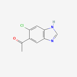 molecular formula C9H7ClN2O B576682 1-(6-Chloro-1H-benzo[d]imidazol-5-yl)ethanone CAS No. 13535-52-9