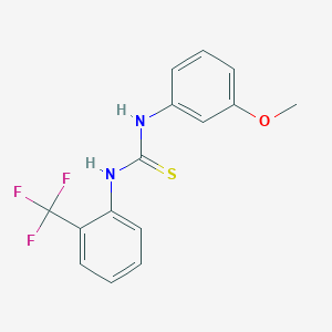 molecular formula C15H13F3N2OS B5766823 N-(3-methoxyphenyl)-N'-[2-(trifluoromethyl)phenyl]thiourea 