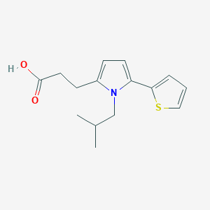 molecular formula C15H19NO2S B5766835 3-[1-isobutyl-5-(2-thienyl)-1H-pyrrol-2-yl]propanoic acid 