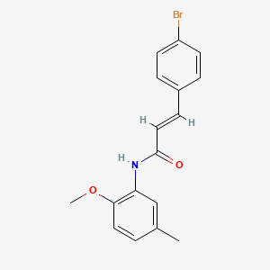 molecular formula C17H16BrNO2 B5766837 3-(4-bromophenyl)-N-(2-methoxy-5-methylphenyl)acrylamide 