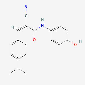 molecular formula C19H18N2O2 B5766843 (Z)-2-cyano-N-(4-hydroxyphenyl)-3-(4-propan-2-ylphenyl)prop-2-enamide 