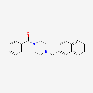 molecular formula C22H22N2O B5766857 1-benzoyl-4-(2-naphthylmethyl)piperazine 