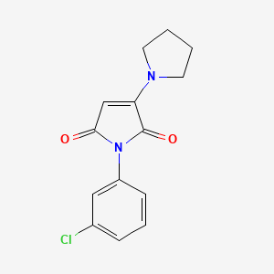 molecular formula C14H13ClN2O2 B5766865 1-(3-chlorophenyl)-3-(1-pyrrolidinyl)-1H-pyrrole-2,5-dione 