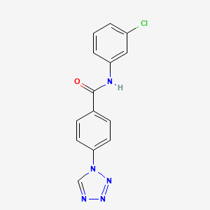 molecular formula C14H10ClN5O B5766869 N-(3-chlorophenyl)-4-(1H-tetrazol-1-yl)benzamide 