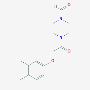molecular formula C15H20N2O3 B5766890 4-[(3,4-dimethylphenoxy)acetyl]-1-piperazinecarbaldehyde 