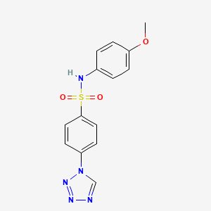 molecular formula C14H13N5O3S B5766897 N-(4-methoxyphenyl)-4-(1H-tetrazol-1-yl)benzenesulfonamide 