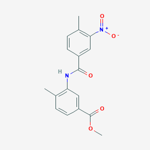 molecular formula C17H16N2O5 B5766904 methyl 4-methyl-3-[(4-methyl-3-nitrobenzoyl)amino]benzoate 