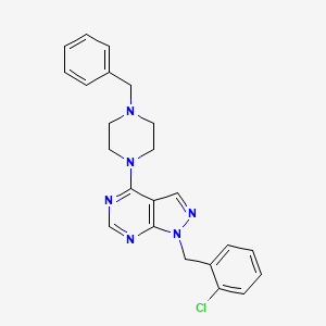 molecular formula C23H23ClN6 B5766928 4-(4-benzyl-1-piperazinyl)-1-(2-chlorobenzyl)-1H-pyrazolo[3,4-d]pyrimidine 